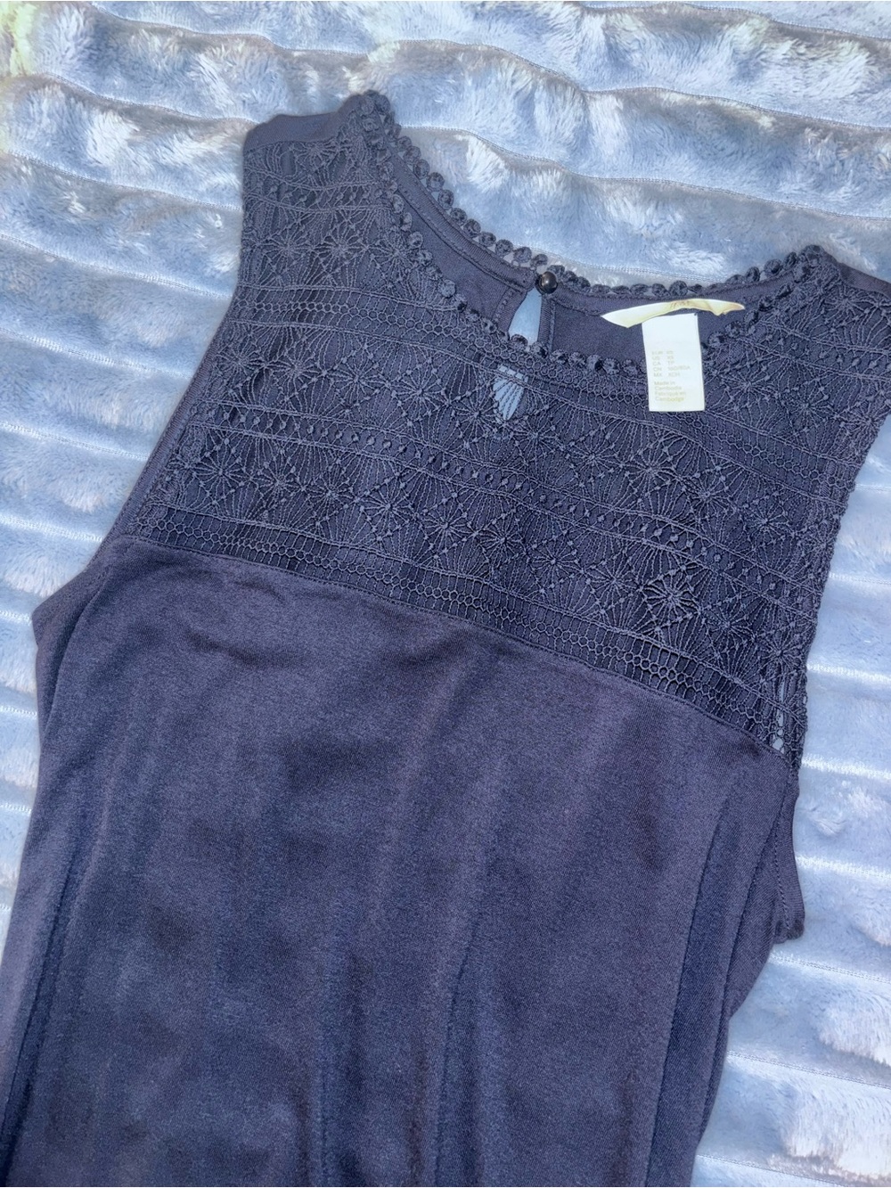H&M Sleeveless Navy Women's Top - XS